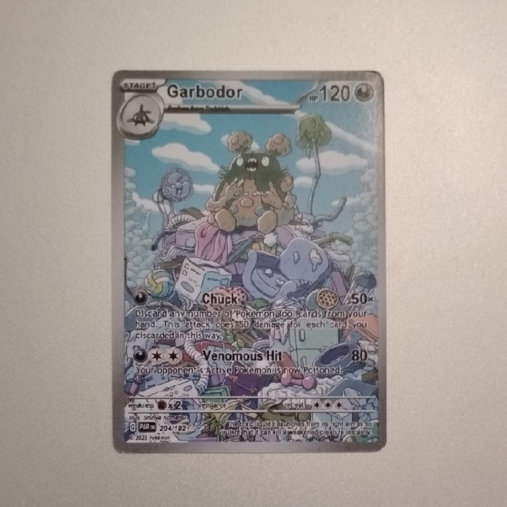 Garbodor Pokémon Card - Blue and Gray